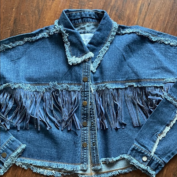 Jackets & Blazers - Fringe Denim Jacket